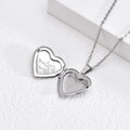 Personal Mothers Valentines Day Jewelry Stainless Steel Gold Plated Engraved Photo Frame Picture Heart Locket Pendant Necklace