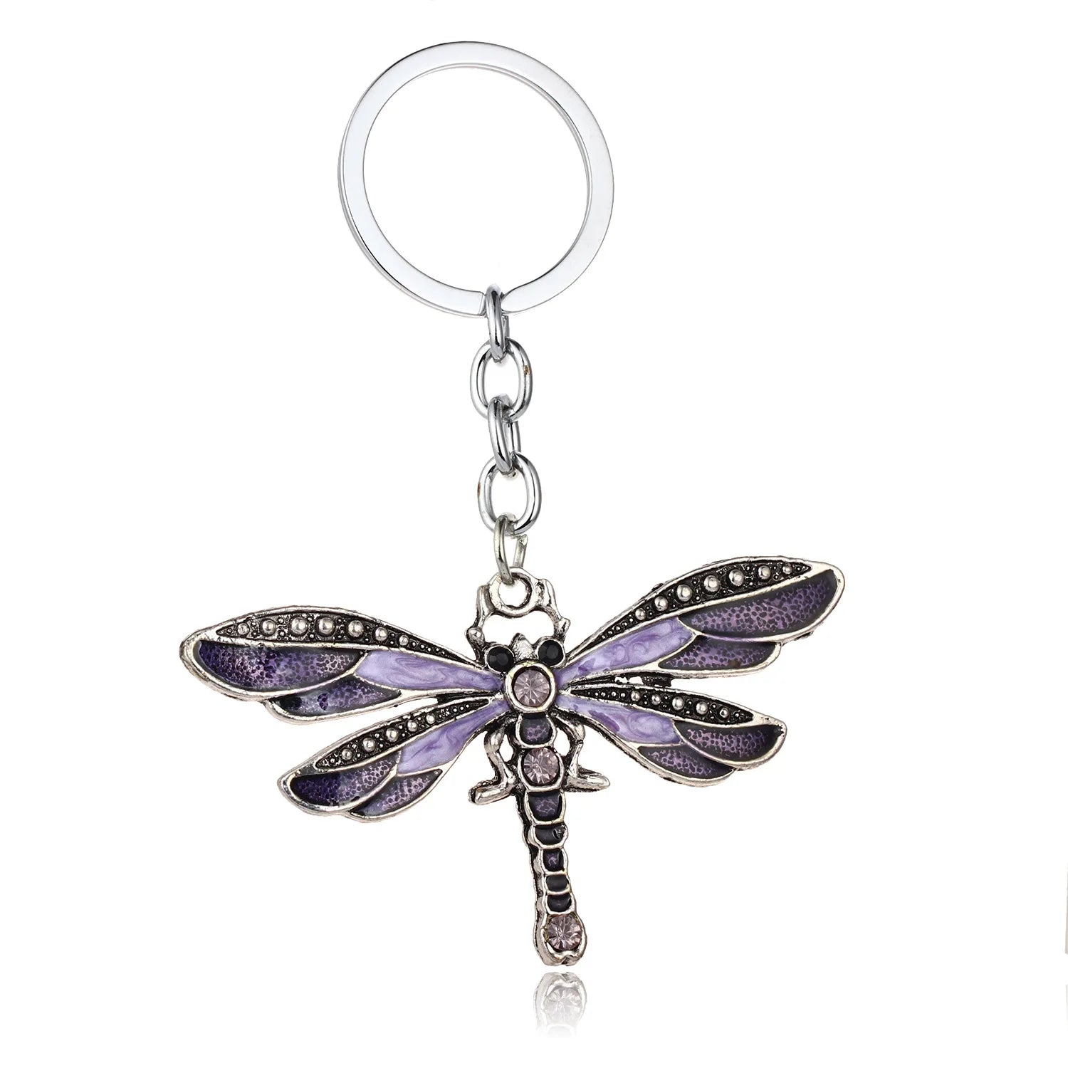 Hot Selling Creative Micro Inlaid Dragonfly Keychain for Women and Men