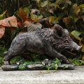 Realistic Wild Boar Resin Figurine on Textured Base Home & Garden Decor Accent Wildlife-Themed Art Ornament