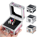 Nail Salon Dustproof Nail Drill Bits Holder 25 Holes Nail Drill Bits Aluminum Storage Box