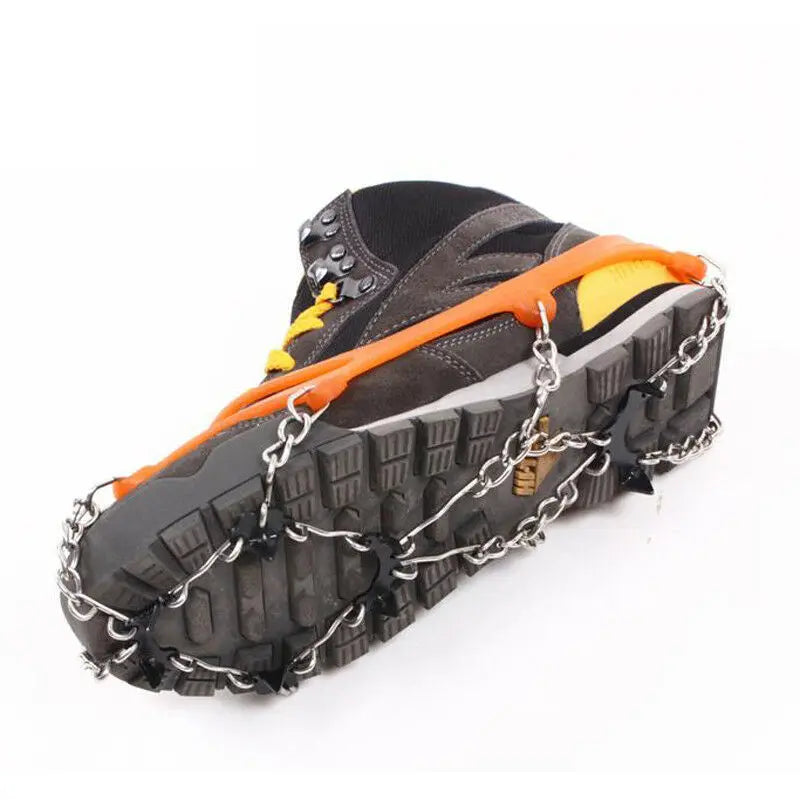 Hot Selling 24 Spikes Winter Protect Shoe Cover Double Chain Walking Ice Snow Crampons for Climbing for Camping & Hiking