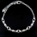 Sterling Silver 3*4mm Semi Mount Bracelet Empty Support Blank Claw Setting S925 Mountain Base Without Center Stone Inlay for DIY