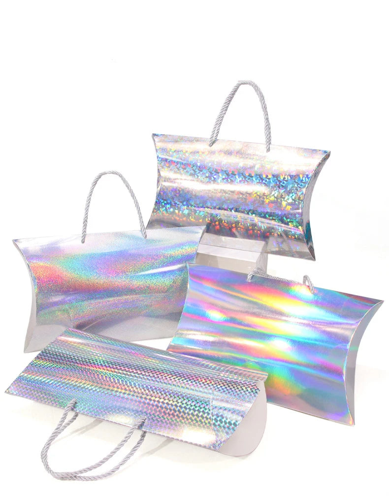 Wholesale Pillow Box Laser Packaging Silk Scarf Gift Box Color Paper Box