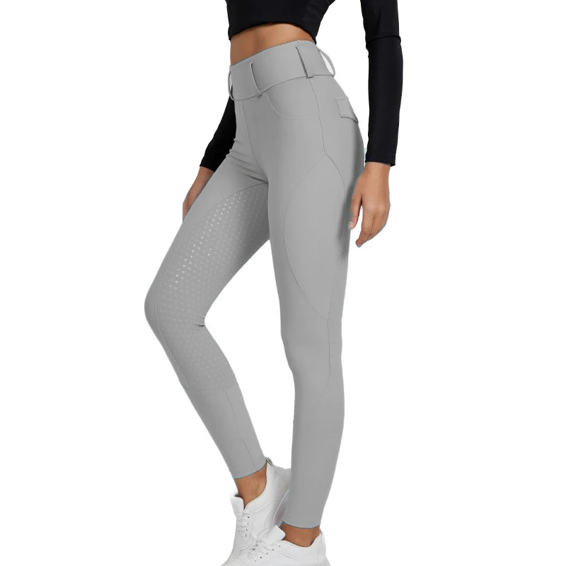 Light Gray Factory Original Design Women Horse Riding Tights Hot Sale Popular Classical Equestrian Breeches New Matching Color