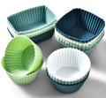 Reusable Silicone Baking Cups Reusable Muffin Liners Non-Stick Cup Cake Molds Set Cupcake