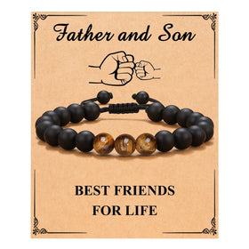 MANCHAO Men's Tiger Eye Pearl Fashion Bracelet Birthday Christmas or Father's Day Gift for Son or Lover