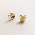 925 Sterling Silver Lovely Animal butterfly Gold Plated Stud Earrings for Women Dropshipping Products 2023