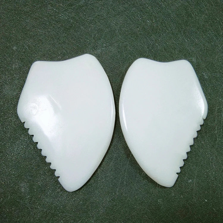 DIY 100% Natural Jade Guasha Private Label Scraping White Jade Amethyst Green Jade Gua Sha Tools for Face Body Skincare
