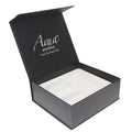 Fashionable Flip Lid Black Magnetic Rigid Gift Boxes EVA Foam Inserts Embossing Matt Lamination Recycled Materials Custom Logo