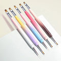 Replaceable Brush End French Liner Ombre Gel Private Label Dual Side Nail Brush New Design Gradient Color Nylon Brushes