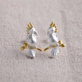 925 Pure Tremella Parrot Small Animal Earrings Unique Design Women's Korean Fashion Earrings 2022 New Style