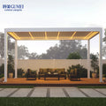 Modern Garden Bioclimatica Pergola Motorized Louvre Roof Kits Patio Outdoor Aluminium Louvered Aluminum Bioclimatic Pergola
