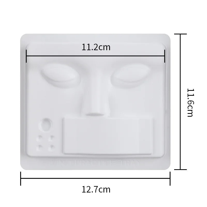 Face Practice False Eyelash Base Base Tray for Novice Eyelash Extensions Practice Display Board Tray Easy to Carry