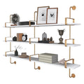 2022 New Design Beauty Iron Natural Wood MDF Home Furniture Small Wall Shelf