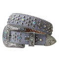 Diamond Men's Women's Designer Beaded Black Accessories Customer Luxury Western Cowboy Rock Waist Pants Claps Brand Fashion Belt