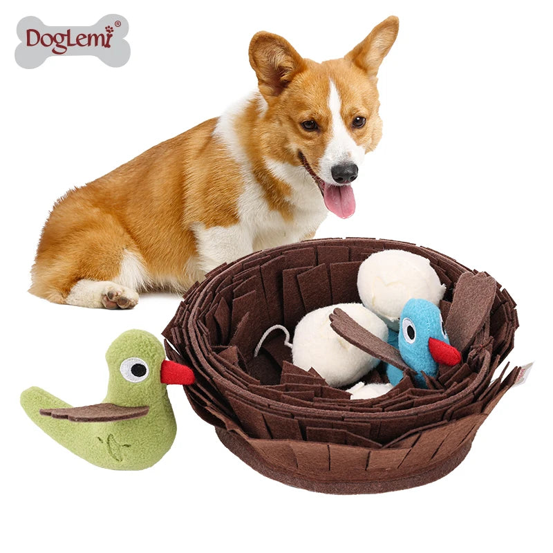 Eco-Friendly Bird Nest Design Dog Toy Cute Cartoon Style Squeaky  for Daily Sniffing Fashion Style Pet Chew Toys