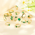Wholesale Fashion Color Jewelry 18K Brass Gold-Plated Large Cz Cubic Zirconia Solitaire Rings for Women