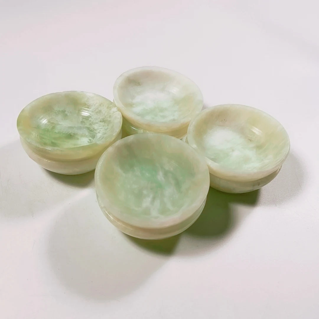 DIY Best Quality Incense Holder Green Color Gemstone Bowl on Hot Sale Natural Crystal