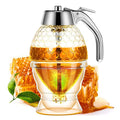 Hot Sale 200ML Honey Dispenser Syrup Dispenser Jar Container Glass Storage Pot for Home Cooking Baking No Drip