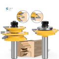 L-N298 2pcs 12mm 1/2" Shank Recoverable Bead Glass Door Router Bit Set Matched Milling Cutter Set for Woodworking Engraving