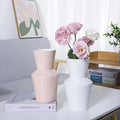 Customizable Modern Simple Tall Ceramic Vase with Wide-Mouth for Dry Flower Arrangements Home Living Room Exhibition Hall Decor