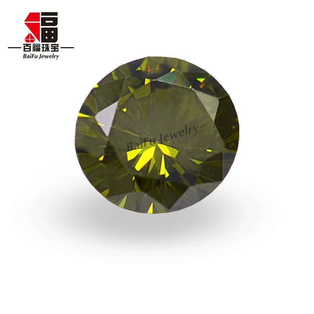 Baifu Jewelry Top Quality Loose Round Olive Cubic Zircon