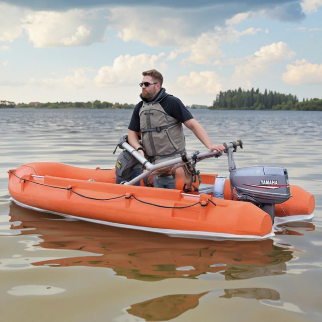 Hot Sale Hedia CE RIB 360 Deep V PVC Inflatable Rigid Hull Boat Foldable Sport Water Outboard Engine 6-Person Offshore Waters