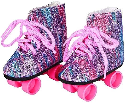 Customizable 18-Inch Doll Shoes DIY Educational Toy Model Roller Skate PU Material ISO Certified Factory Direct Free Samples