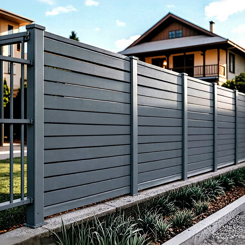 Customizable 6-Foot Black Aluminum Privacy Fence Panels for Outdoor Home Gardens 3D Modelling Service Available
