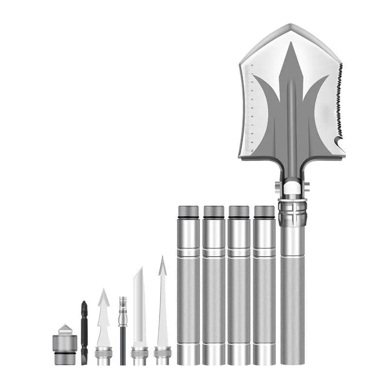 Industrial DIY Grade Compact Backpacking Shovel Multifunctional Survival Steel Multitool for Camping Tactical Purposes Portable