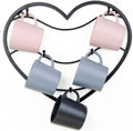 2022 Accessories Home Kitchen Drying Black Metal Wall Mounted Coffee Cup Mug Organizer Rack Hanger Storage Holders