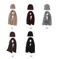 Wholesale Stock Autumn  Winter Warm Men's Gift Set Combo Knit Yak Wool Blend Scarf Hat