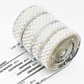 Colorful 1 Yard Rhinestone Trims Crystal Strip Pearl Rhinestone Tape Ribbon Self Adhesive for Bag Shoes Bridal Accessories