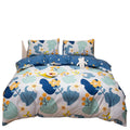Luxury Thick Plain Polyester Microfiber Floral Duvet Cover Bedsheet Set Printing King Size Bedding Set