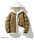 Mid Puffer Jacket Men Autumn Winter Parka Jackets With Hood Men Cotton Pdded Warm Streetwear Loose Windbreaker Thickening Parkas