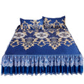 K1288 Floral Fitted Sheet Cover Wedding Housewarming Graceful Bedspread Lace Fitted Sheet Bed Cover Skirt