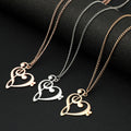 2025 New Design Trendy Women's Necklaces Music Pendant Gold Plated Link Chain Zircon Main Stone Gold Silver Rose Gold Colors