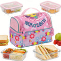 Customized Lunch Bags Sunflowers Colorful Cartoon Printing Thermal Insulation Cooler Bag Kids Lunch Box Bag for Children