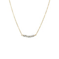 Fashion Bohemian Geometric Link Chain Necklace 316L Stainless Steel Crystal Jewelry for Women 18K Gold Plated Anniversary