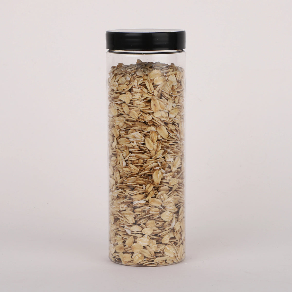 350ml Eco-Friendly Round Transparent Dry Food Container PET Clear Plastic Jar with Screw Cap for Noodles Packaging