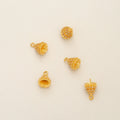 18K Gold Plated Brass Pendant Pins Micro-set Zircon Christmas Tree Pin Jewelry Accessories Necklace Pyramid Pearl Pin