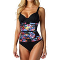 NANBIN Rose Printed Latex Waist Trainer Adjustable 2 Straps Zip-up Corset Breathable Firm Tummy Control Eco-Friendly Seamless