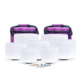 7pcs Frosted Quartz Crystal Singing Bowls C D E F G a B Notes with Case One Set 432HZ Musical Instruments & Accessories