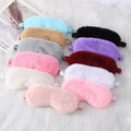 New Lovely Faux Fur Silk Plush Eye Cover Fluffy Soft Satin and Cotton Eye Mask for Sleep Essential Eye Health Supply