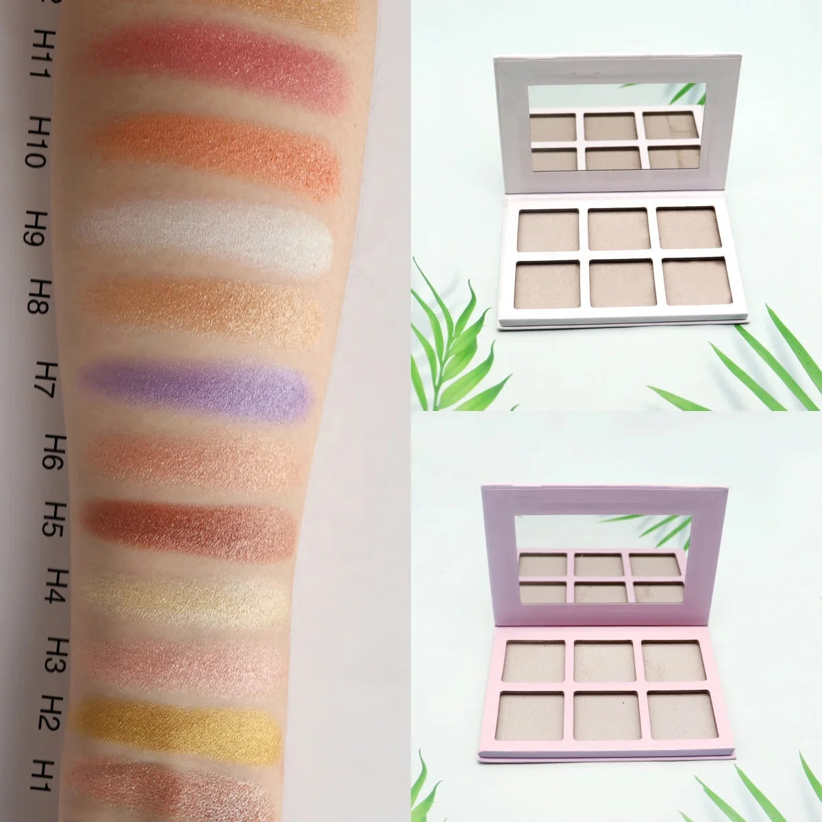 Professional High Pigment 6-Color Face Palette for Contouring and Highlighting Makeup Kit With Private Label Customization