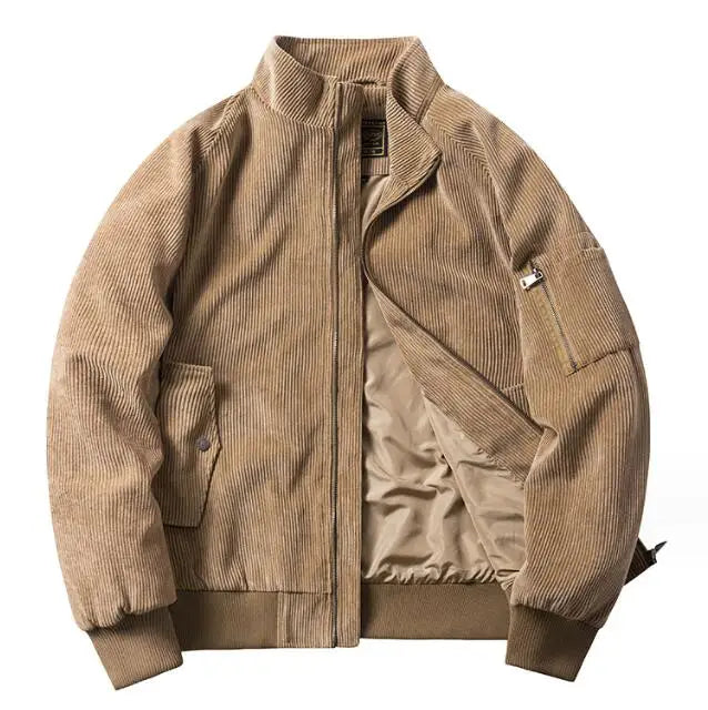 Wholesale Men Coats Corduroy Jackets Male Stand Collar Winter Casual Mens Thermal Cotton Jacket