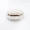 Hot Sale Bathroom Natural White Marble Stone Shower Bar Soap Tray Hotel Single Soap Dish