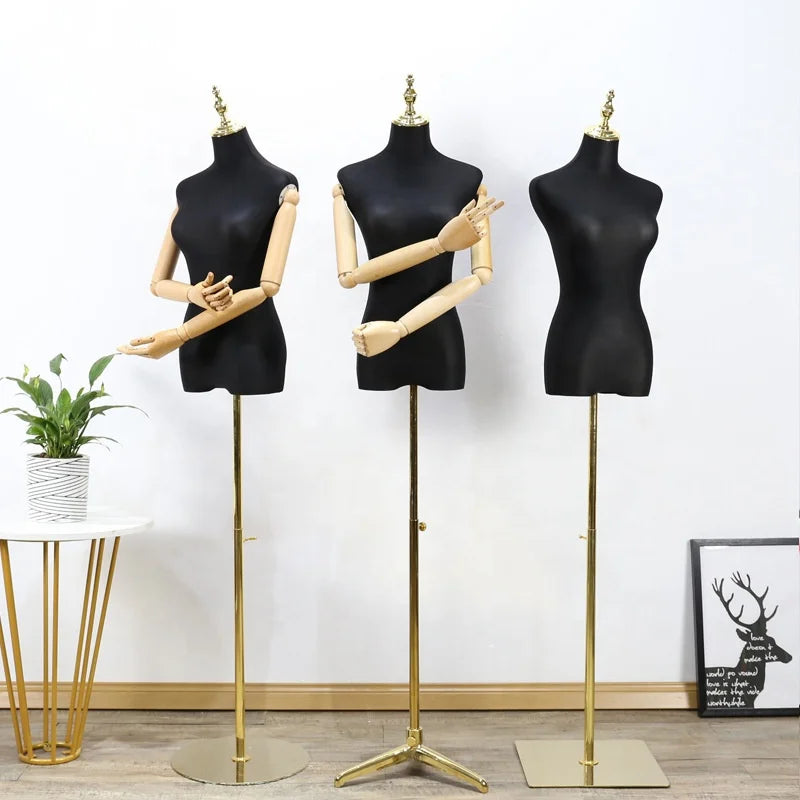 Female Wedding Dress Form Mannequin With Wooden Arms