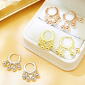 Wholesale Fashion Jewelry Fine Earrings 925 Sterling Silver Beads Hoop Earring for Women
