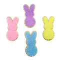 Assorted Bunny Chenille Embroidery Glitter Self-adhesive Patch Bunny Patch